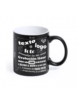 Tazas cerámica negras
