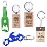 Llaveros de madera, metal, metacrilato, con foto,... totalmente personalizados para cualquier evento